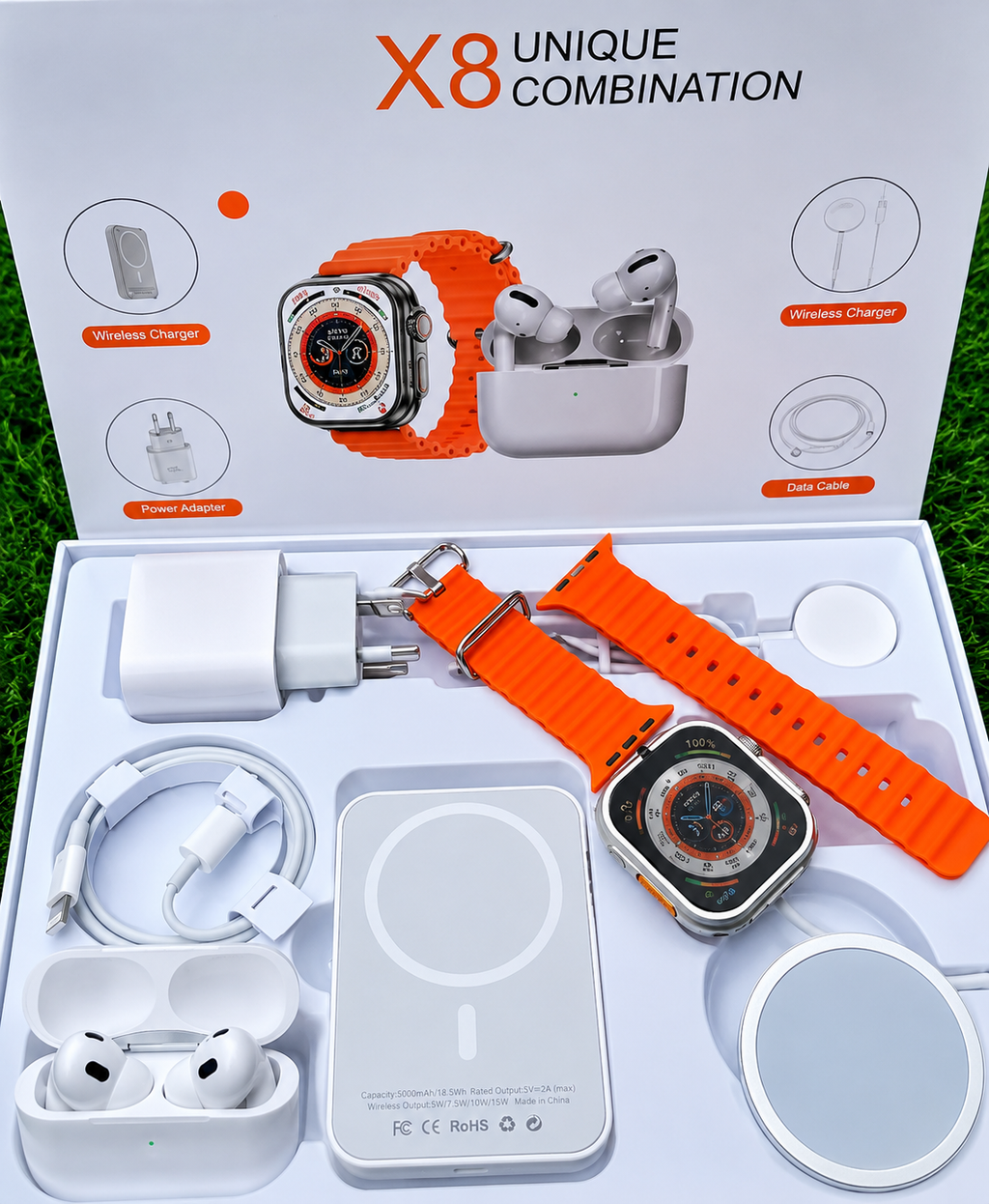 ⌚ Smartwatch X8 Ultra + Audífonos Bluetooth + Power Bank | Combo Premium | Envío Gratis | Contraentrega