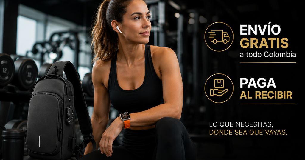 🎒⌚ COMBO PREMIUM: Maleta Antirrobo + Smartwatch Ultra + Audífonos Bluetooth + 7 Correas Intercambiables